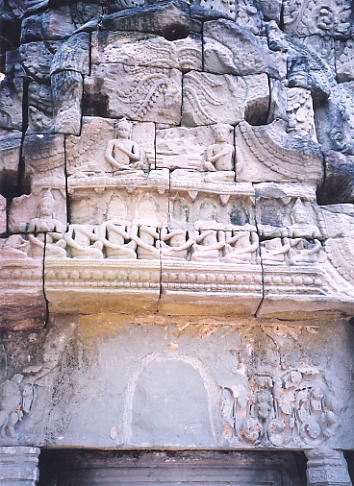 Another pediment & lintel showing obvious signs of theft and destruction at Banteay Thom.